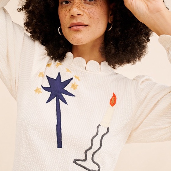 Stella nova seersucker magic Katara Handcrafted Midi Dress Size Large - Picture 6 of 14